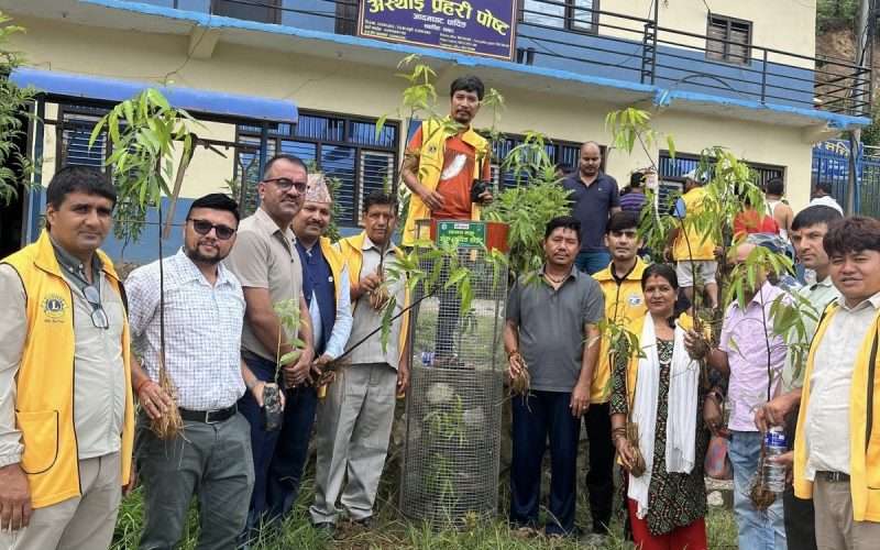 गजुरीको आदमघाटमा वृक्षारोपण कार्यक्रम सम्पन्न